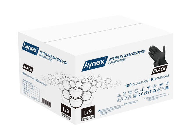 Handschoen Hynex nitril L 100st zwart