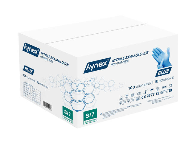 Handschoen Hynex nitril S 100st blauw