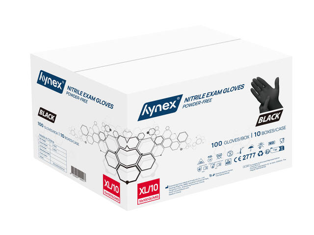 Handschoen Hynex nitril XL 100st zwart