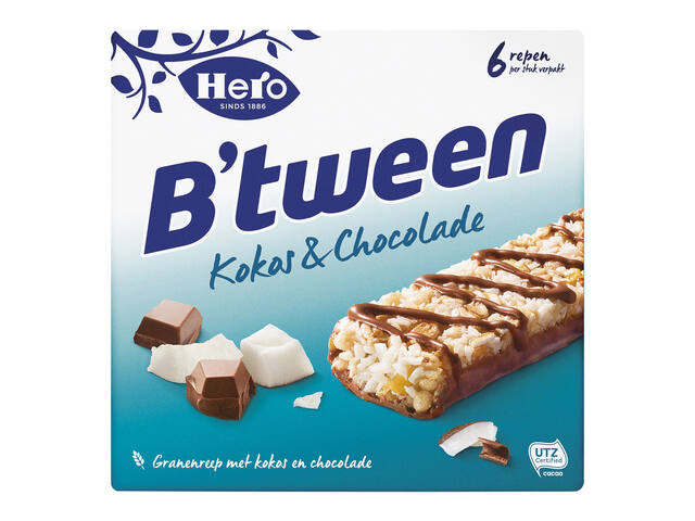 Tussendoortje Hero B tween kokos chocolade 6pack