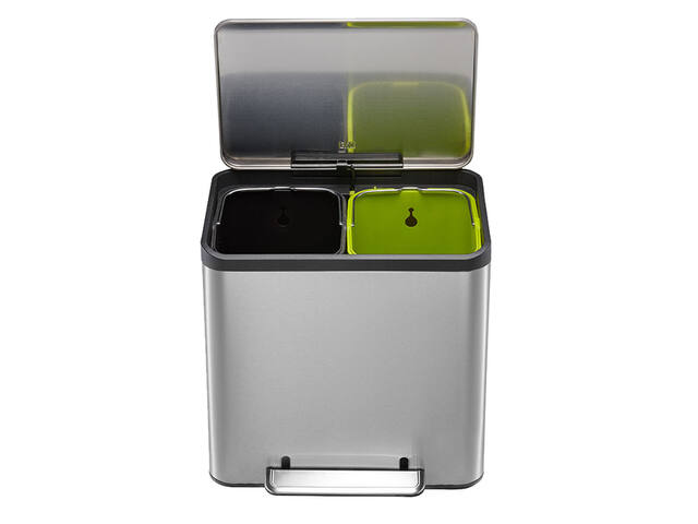 Pedaalemmer EKO EcoCasa Recycler 15+15 liter rvs