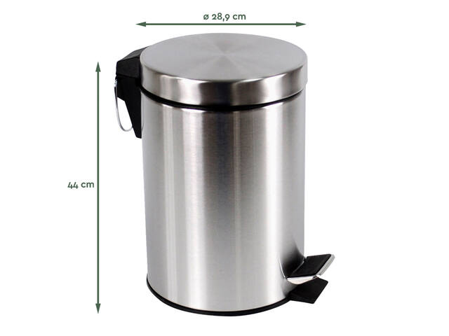 Pedaalemmer BRASQ 20 liter rvs