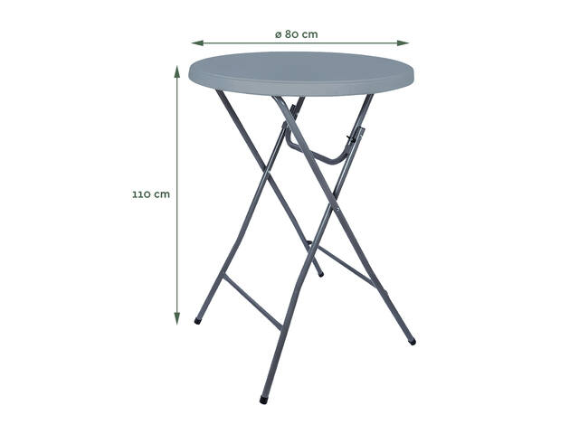 Statafel BRASQ 80cm grijs