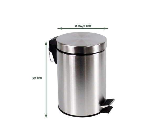 Pedaalemmer BRASQ 12 liter rvs