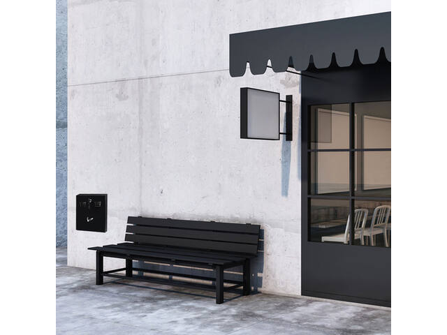 Asbak BRASQ wand 32x26cm zwart