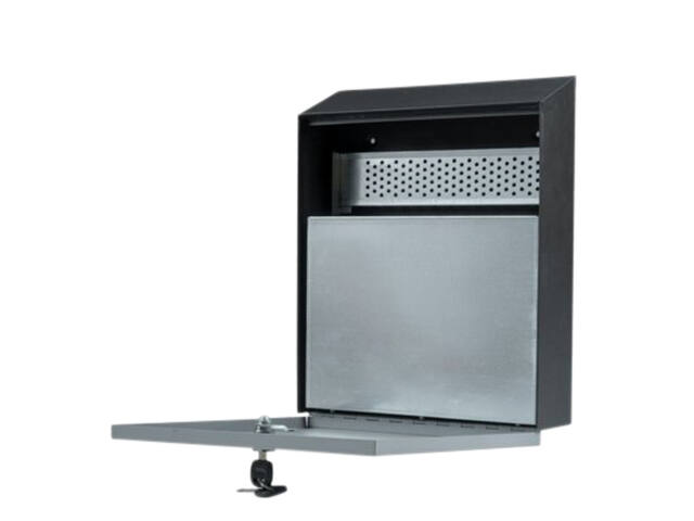 Asbak BRASQ wand 32x26cm zwart