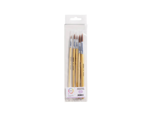 Penseel Qrea synthetisch haar  set a 5 breedtes