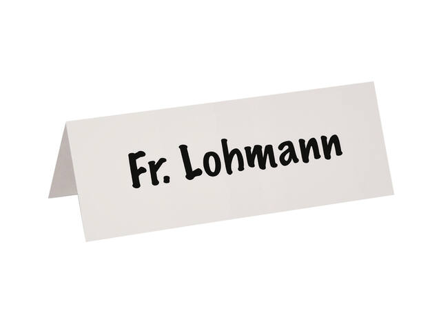 Tafelnaambord karton MAUL 21x7.5cm wit