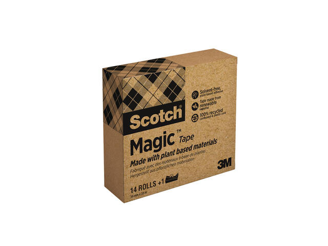 Plakband Magic 810 19mmx33m14rol+houder zw