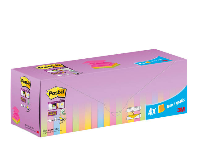Memoblok 3M Post-it Z-Note R330 SS 76x76mm assorti