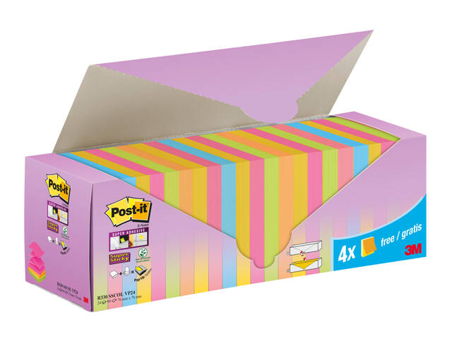 Memoblok 3M Post-it Z-Note R330 SS 76x76mm assorti