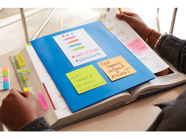 Memoblok 3M Post-it 653 38x51mm neon assorti kleur