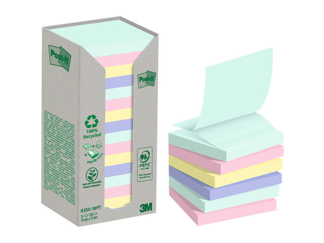 Memoblok 3M Post-it Z-Note R330 76x76mm recycle