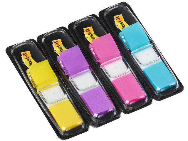 Indextabs 3M Post-it 683 11.9x43.2mm 4 kleuren