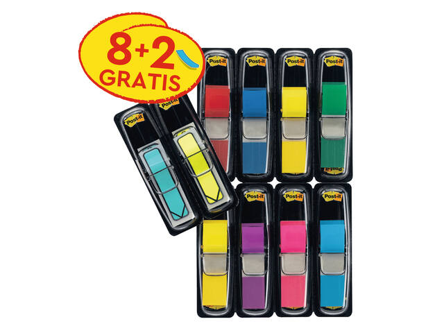 Indextabs 3M Post-it 683 11.9x43.2mm 8kl + 2 pijl