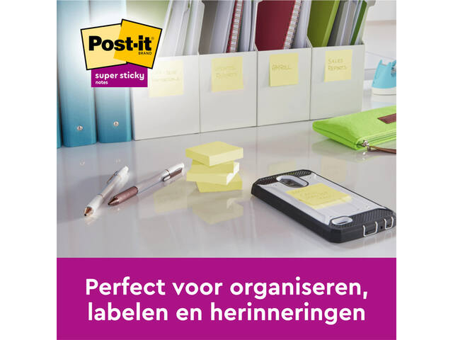 Memoblok 3M Post-it 622 SS 47.6x47.6mm geel 21+3