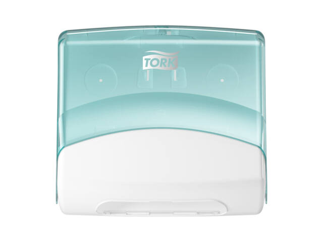 Reinigingsdoekdispenser Tork W4 gevouwen turquoise