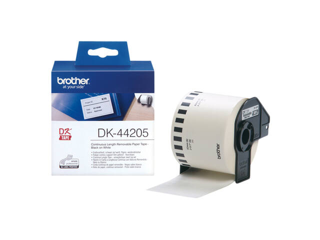 Etiket Brother DK44205 doorlopend 62mm 30m wit