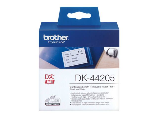 Etiket Brother DK44205 doorlopend 62mm 30m wit