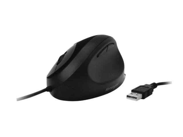Muis Kensington pro fit ergo bedraad zwart