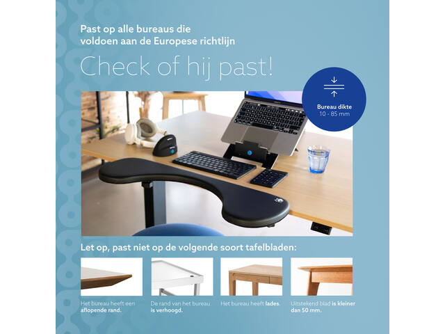 Armsteun R-Go Ergonomisch Zwart