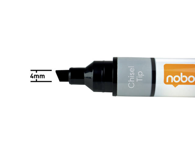 Whiteboardmarker Nobo Liquid schuin ass 4mm