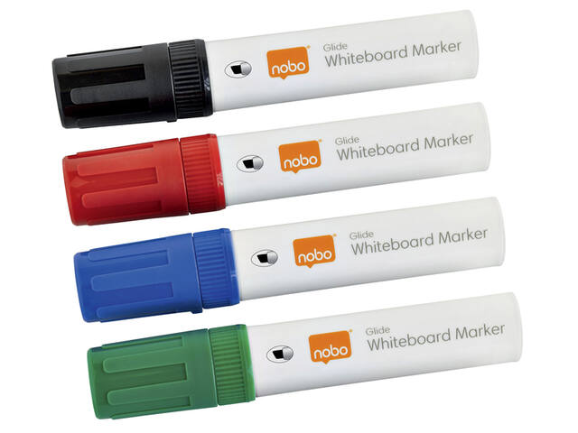Whiteboardmarker Nobo Glide schuin ass 10mm