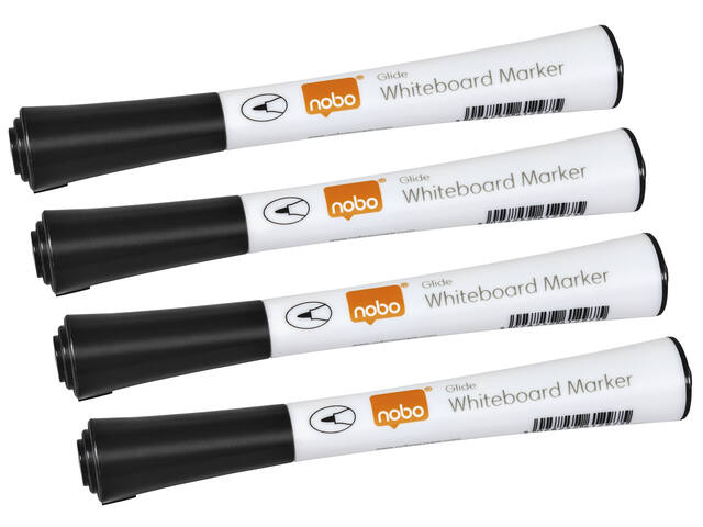 Whiteboardmarker Nobo Glide fijn 1mm zwart
