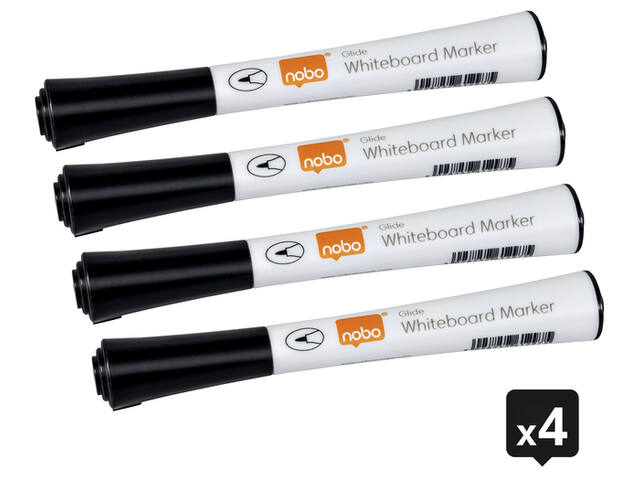 Whiteboardmarker Nobo Glide fijn 1mm zwart
