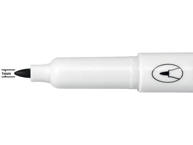 Whiteboardmarker Nobo Glide fijn 1mm zwart