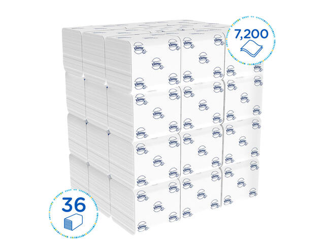 Toiletpapier Kleenex gevouwen 2laags 110x186mm wit