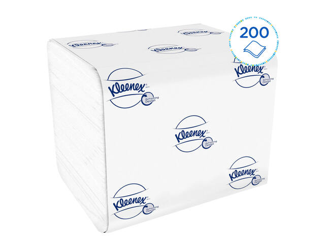 Toiletpapier Kleenex gevouwen 2laags 110x186mm wit