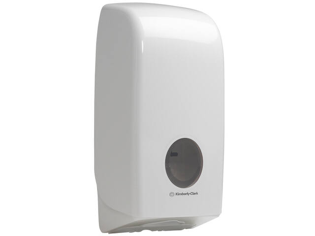 Toiletpapierdispenser Kimberly Clark gevouwen wit