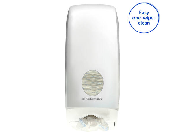 Toiletpapierdispenser Kimberly Clark gevouwen wit