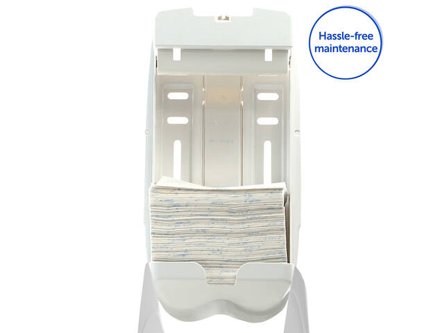 Toiletpapierdispenser Kimberly Clark gevouwen wit