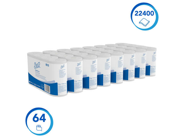 Toiletpapier Scott Essential 2laags 350 vel wit