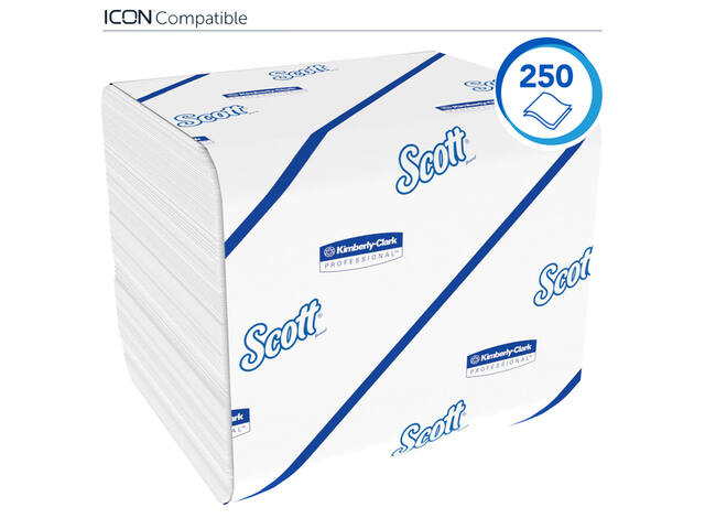 Toiletpapier Scott Control gevouwen 2laags wit