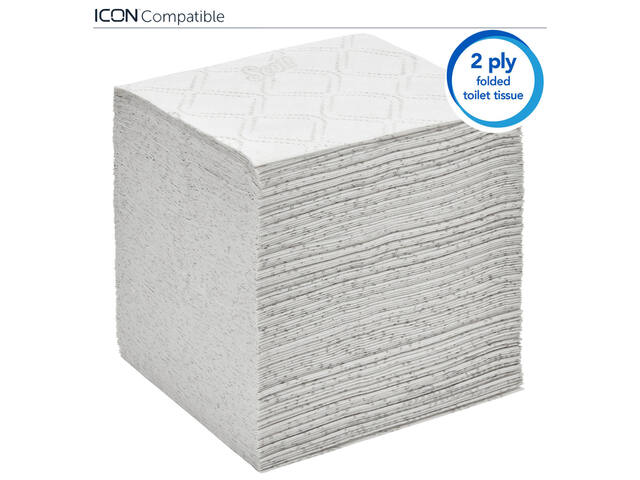 Toiletpapier Scott Control gevouwen 2laags wit