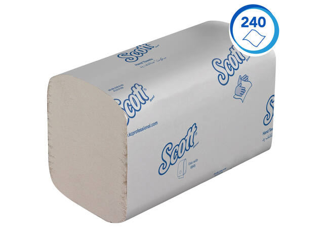 Handdoek Scott Essential 1laags 200x318mm wit