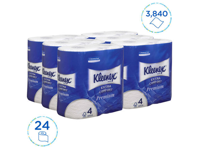 Toiletpapier Kleenex 4laags 160 vel wit