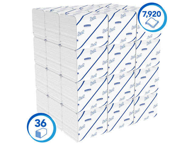 Toiletpapier Scott Control gevouwen 2laags