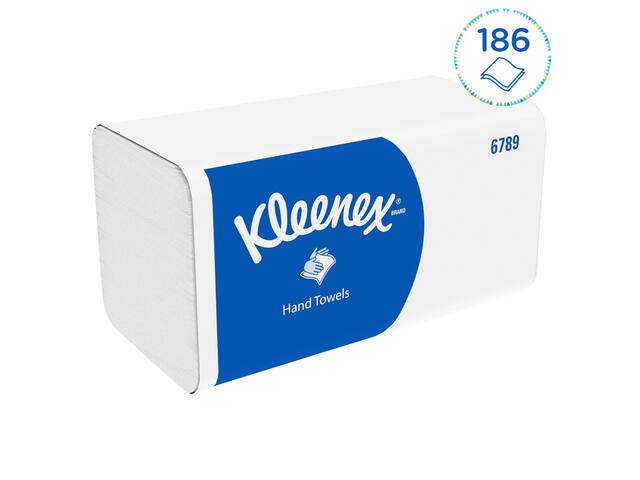 Handdoek Kleenex 2laags 215x212mm 15x186 vel wit