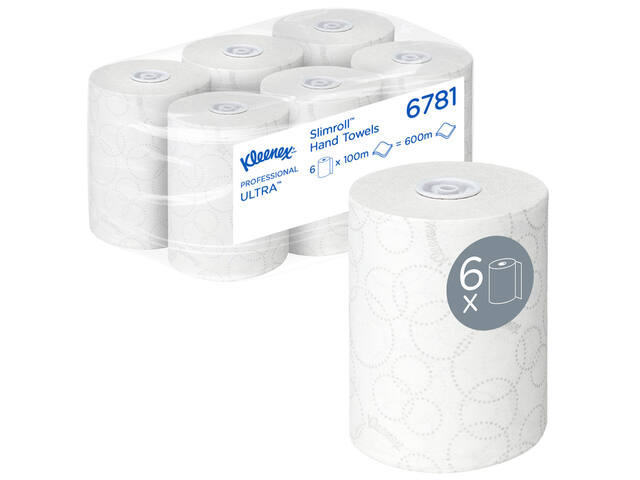 Handdoekrol Kleenex Ultra Slimroll 2laags 100m wit