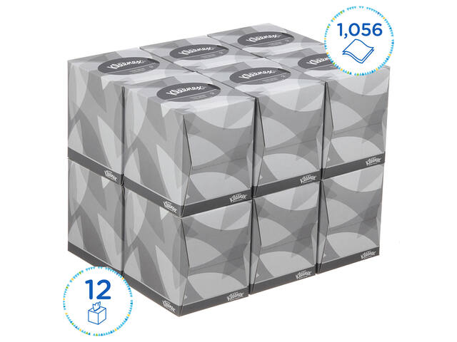 Facial tissues Kleenex kubus 2laags 88 vel wit