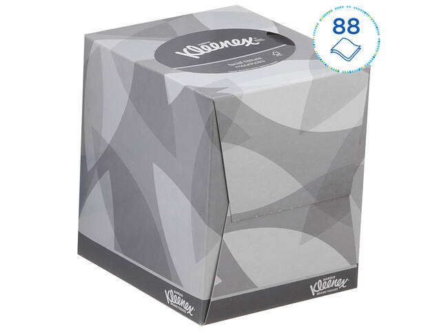 Facial tissues Kleenex kubus 2laags 88 vel wit