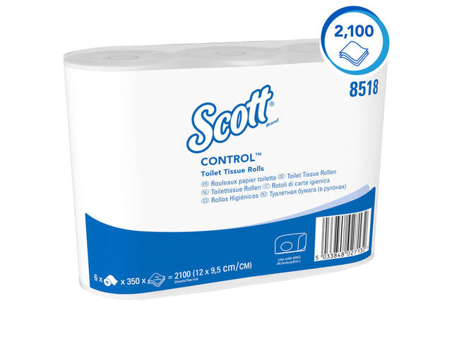 Toiletpapier Scott Control 3laags 350 vel wit