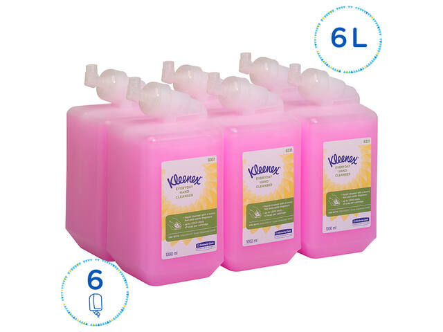 Handzeep Kleenex vloeibaar roze 1000ml