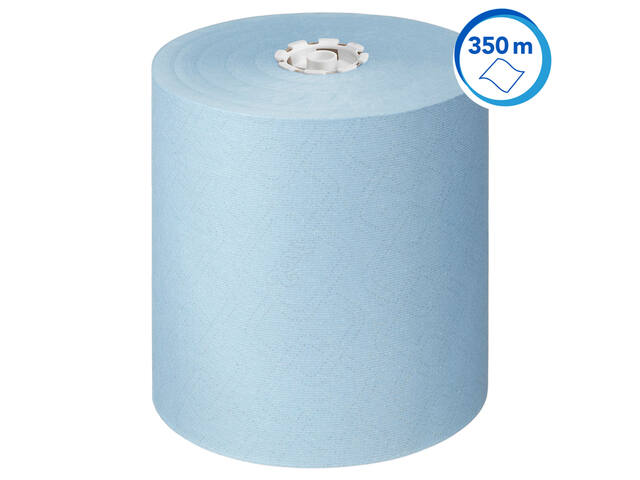 Handdoekrol Scott 1laags 350m blauw