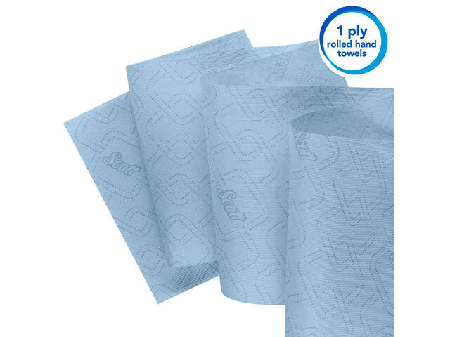 Handdoekrol Scott 1laags 350m blauw