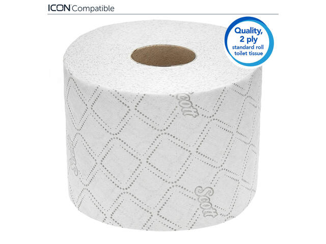Toiletpapier Scott Essential 2laags 600 vel wit